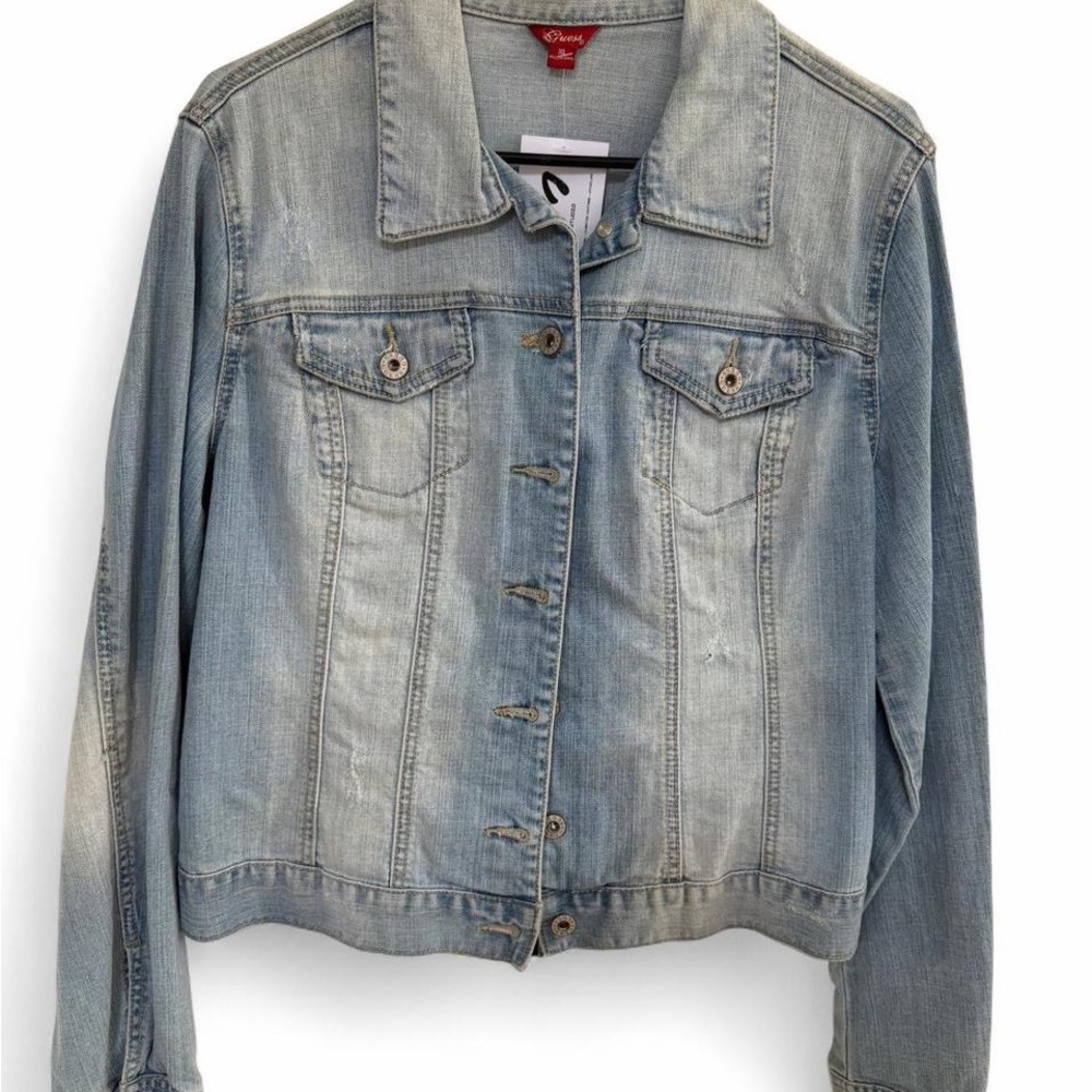 Guess Light Blue Wash Denim Jacket - Women's